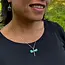 Necklace - Abalone Dragonfly Sterling Silver