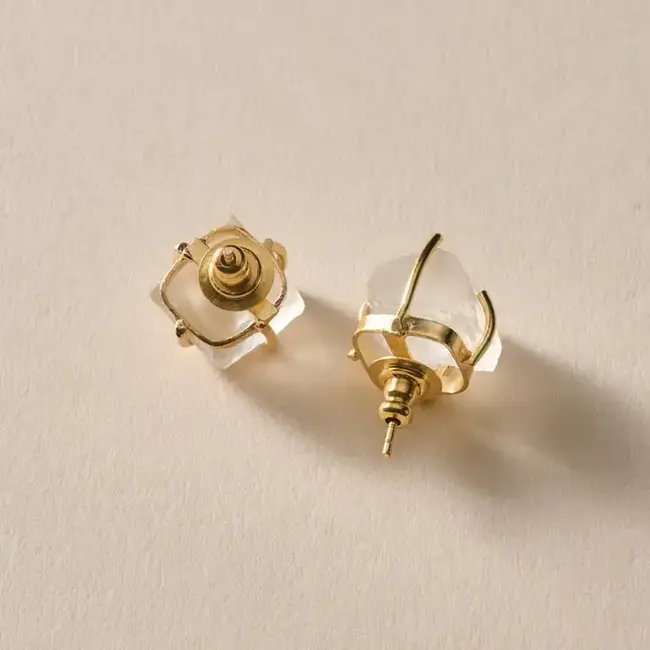 Earrings - Chaya Clear Quartz Studs