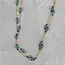 Necklace - Recyled Sari & Glass Bead