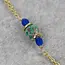 Necklace - Recyled Sari & Glass Bead