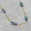 Necklace - Recyled Sari & Glass Bead