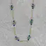 Necklace - Recyled Sari & Glass Bead