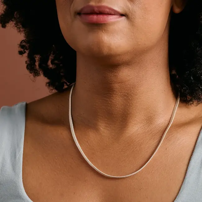 Necklace - Zara Silver Tone