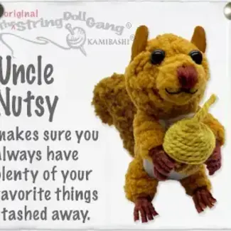Thailand String Doll Keychain - Uncle Nutsy the Squirrel