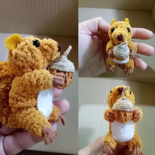 String Doll Keychain - Uncle Nutsy the Squirrel