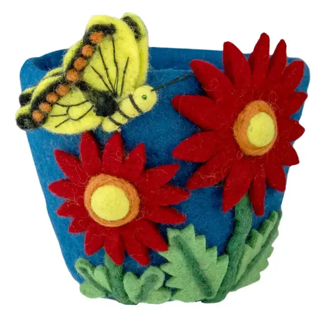 Felt Pot - Butterfly & Cosmos