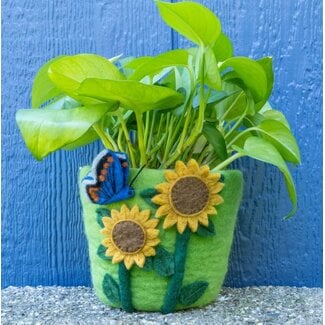 Nepal Felt Pot - Sunflower