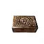 Keepsake Box - Velvet Lined Wood Om Symbol