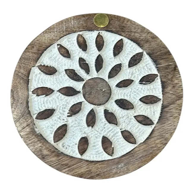 Keepsake Box - White Washed Sunburst