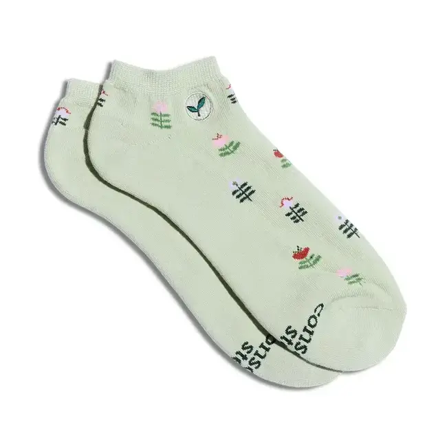 Conscious Step Ankle Socks That Plant Trees - Green Tulips