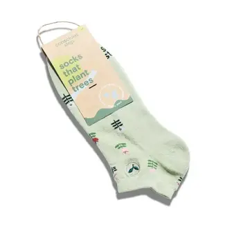 India Conscious Step Ankle Socks That Plant Trees - Green Tulips
