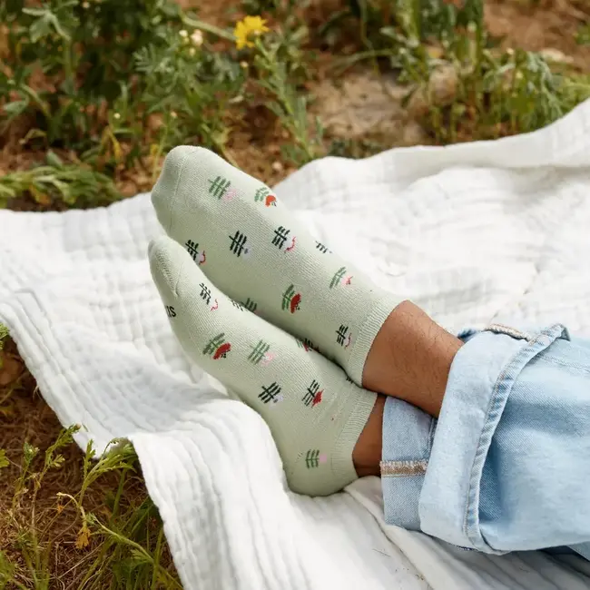 Conscious Step Ankle Socks That Plant Trees - Green Tulips