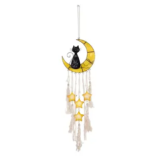 Philippines Capiz Chime - Cat & Moon