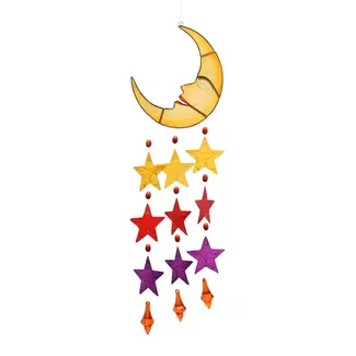 Philippines Capiz Chime - Moon & Stars