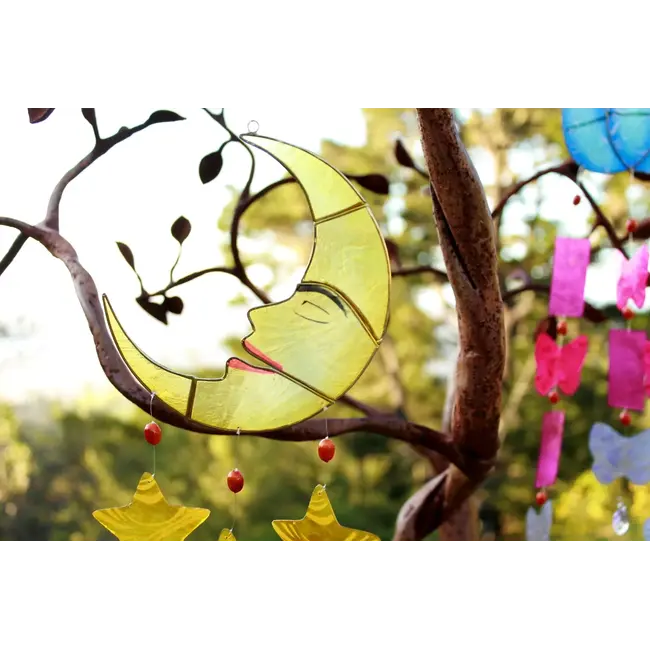 Capiz Chime - Moon & Stars