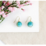Earrings - Marbled Glass Drop