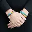 Bracelet - Kantha Rainbow Spiral