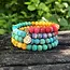 Bracelet - Kantha Rainbow Spiral