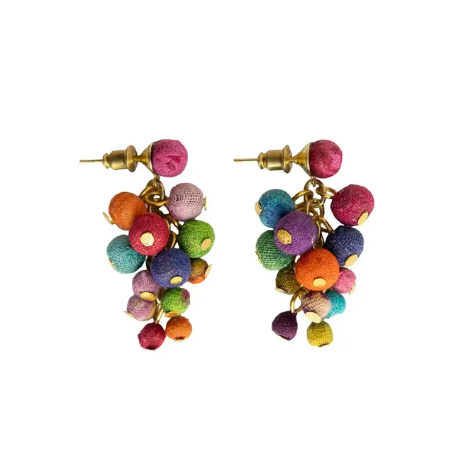 Earrings - Clustered Kantha Post