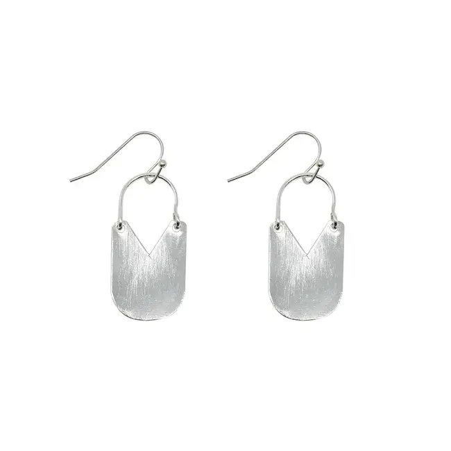 Earrings - Hinged Padlock Silver