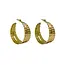 Earrings - Rippled Leaf Hoops