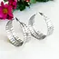 Earrings - Rippled Leaf Hoops