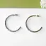 Earrings - Textured Twig Silver Hoops