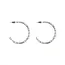 Earrings - Textured Twig Silver Hoops