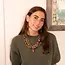Necklace - Multistrand Kantha Dripping Charm