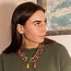 Necklace - Multistrand Kantha Dripping Charm