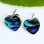 Earrings - Abalone Heart Studs Sterling Silver