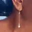 Earrings - Pearl on a Chain Sterling Silver