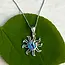 Necklace - Abalone Sun Rays Sterling Silver