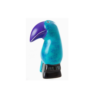 Kenya CLEARANCE Soapstone Twilight Toucan - Purple & Aqua