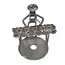 Metal Sculpture - Upcycled Frog Keyboard Player