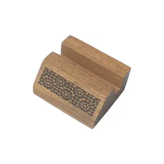 India Phone Stand - Wood Circle Pattern
