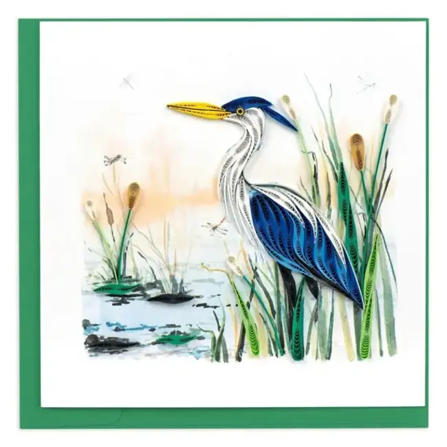 Quilling Card -  Great Blue Heron
