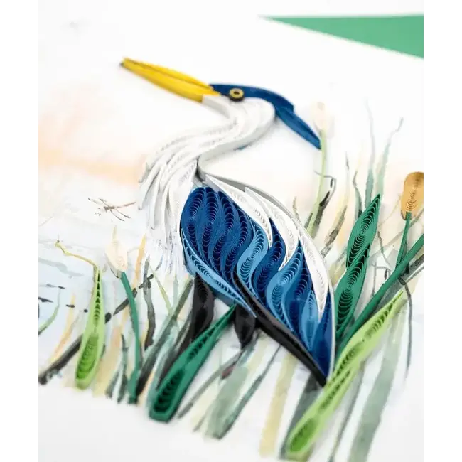 Quilling Card -  Great Blue Heron