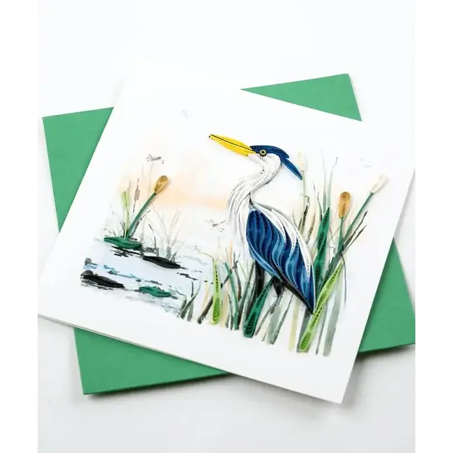 Quilling Card -  Great Blue Heron