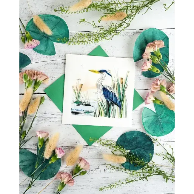 Quilling Card -  Great Blue Heron