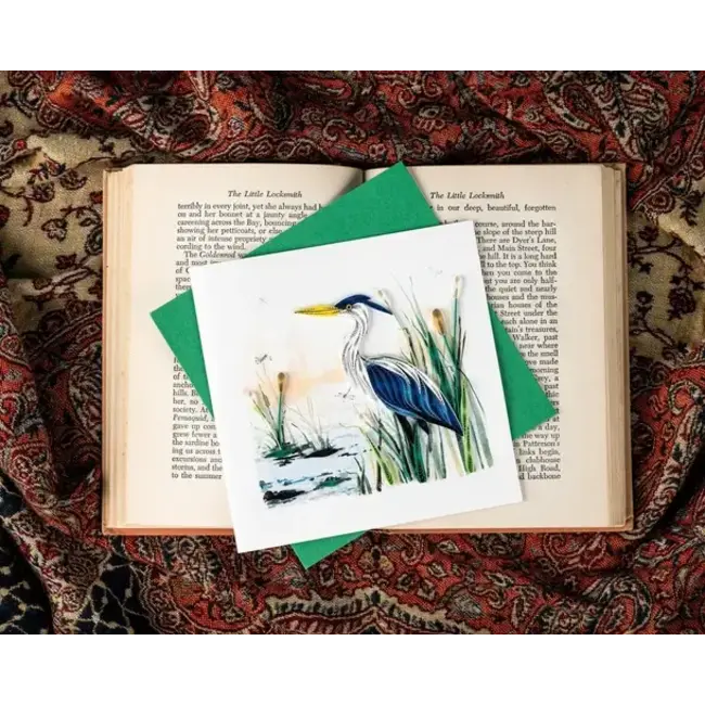 Quilling Card -  Great Blue Heron