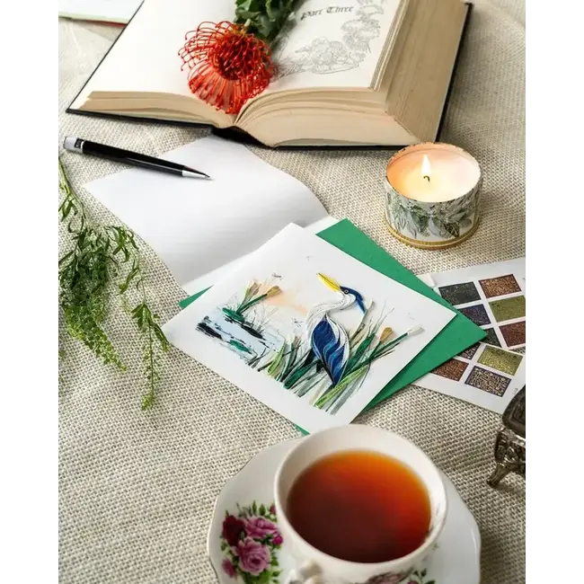 Quilling Card -  Great Blue Heron