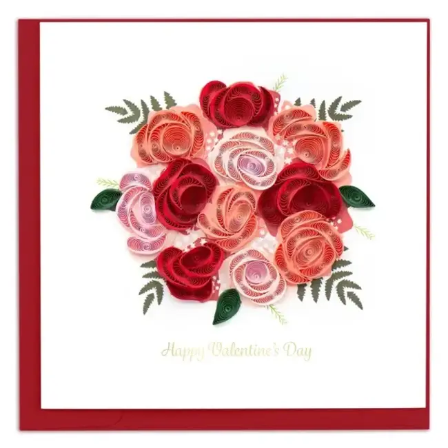 Quilling Card - Valentine's Day Bouquet