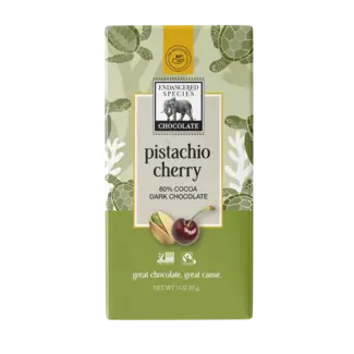 Endangered Species Chocolate Bar 85g Pistachio Cherry Dark 60%