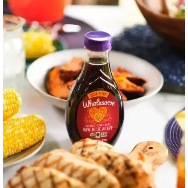 Wholesome Organics Raw Blue Agave Syrup 480ml