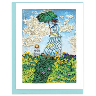 Vietnam Quilling Card Artist Series - Woman with a Parasol, Monet