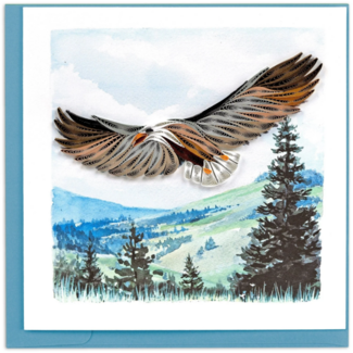 Vietnam Quilling Card - Soaring Eagle