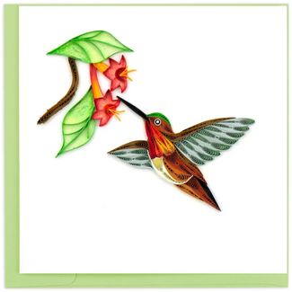 Vietnam Quilling Card - Rufous Hummingbird