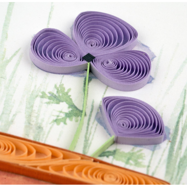 Quilling Card - Golden Sparrow