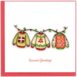 Vietnam Quilling Card - Holiday Sweaters